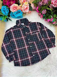Camisa Junina Xadrez Flanela/Flanelada Jhonas Cinza