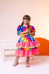 Vestido Junino Banana Club Luxo Rubia
