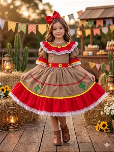 Fantasia Junino Princesa Belli Cangaceira/Maria Bonita