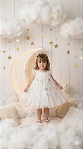 Vestido Vila Lele Jardim das Borboletas Baby Liz Off