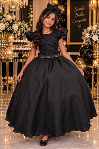Vestido Ysa Kids Ariane Longo Preto