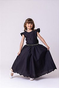 Vestido Ysa Kids Ariane Longo Preto
