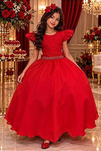 Vestido Ysa Kids Ariane Longo Vermelho