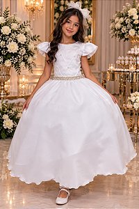 Vestido Ysa Kids Ariane Longo Branco