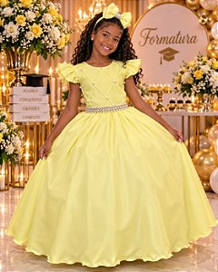 Vestido Ysa Kids Ariane Longo Amarelo