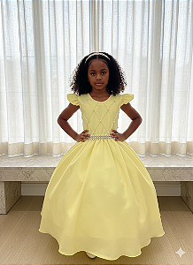 Vestido Ysa Kids Ariane Longo Amarelo