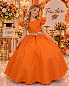 Vestido Ysa Kids Ariane Longo Terracota