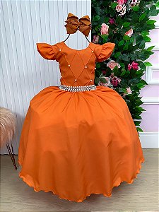Vestido Ysa Kids Ariane Longo Terracota