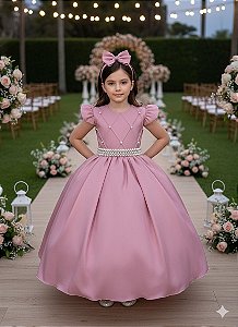 Vestido Ysa Kids Ariane Longo Rosê
