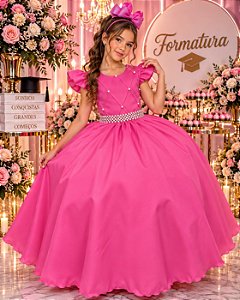 Vestido Ysa Kids Ariane Longo Rosa Chiclete