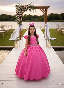 Vestido Ysa Kids Ariane Longo Rosa Chiclete