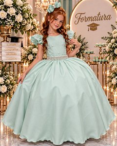 Vestido Ysa Kids Ariane Longo Verde Porto Fino
