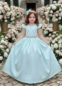 Vestido Ysa Kids Ariane Longo Verde Porto Fino