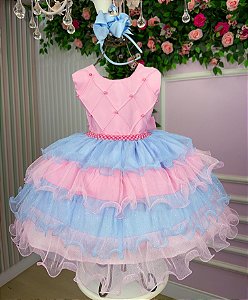 Vestido Ysa Kids Lauren Rosa