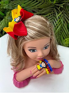Laço Belli Tematico Branca De neve + Pulseira