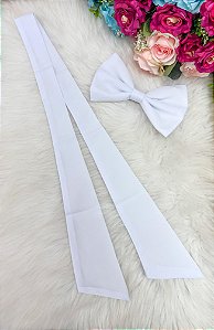 Laço Opcional / Faixa Do Vestido Selena Branco