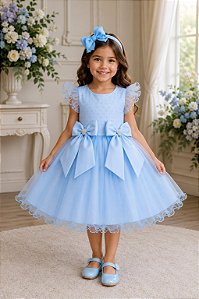 Vestido Marie Bebe Mia Azul Bebe