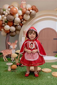 Romper/Vestido Princesa Belli Tematico Chapeuzinho Vermelho
