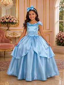 Fantasia Princesa Belli Longa Princesa Azul Modelo 3