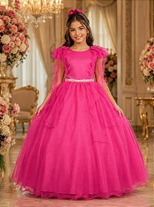 Vestido Banana Club Longo Diamante Pink