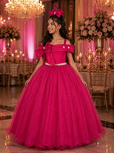 Vestido Banana Club Longo Doce Elegancia Pink
