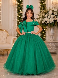 Vestido Banana Club Longo Doce Elegancia Verde Bandeira