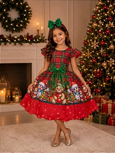 Vestido Marie Magia De Natal Vermelho