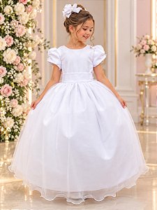 Vestido Vila Lele Longo Selena Branco