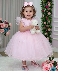 Vestido Menina Bonita Pietra Rosa Bebe