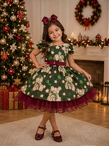 Vestido Banana Club Encanto de Natal Verde