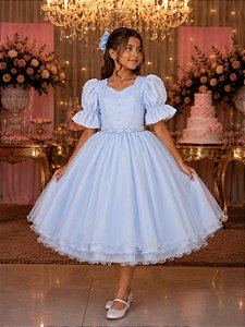 Vestido Bella Child Priscila Azul Bebe