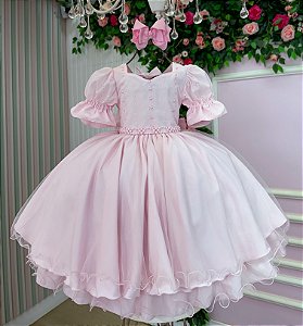 Vestido Bella Child Priscila Rosa Bebe