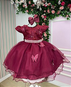 Vestido Marie Maite Jardim Encantado Marsala