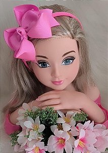 Tiara Belli Laço Rosa Chiclete