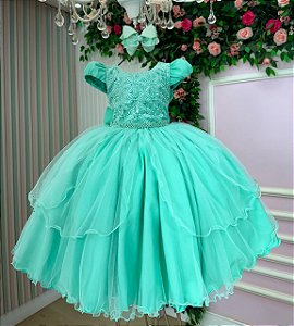 Vestido Bella Child Polly Verde Menta