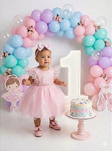 Vestido Menina Bonita Bebe Ana Liz Rosa