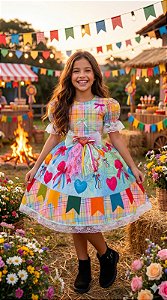 Vestido Marie Junino Luxo Balão Encantado