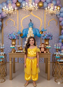 Fantasia Princesa Belli Princesa Jasmine Amarela Modelo 2