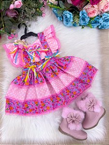 Romper/Vestido Princesa Belli Junino Florzinha do Arraiá