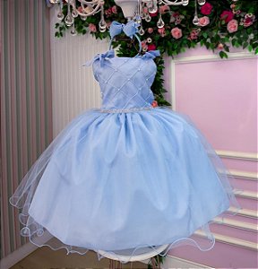 Vestido Marie Mariely Azul Bebe