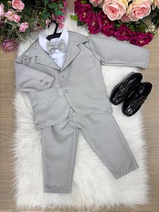 Conjunto Social Miss Cherry Jorge Terno Cinza Claro