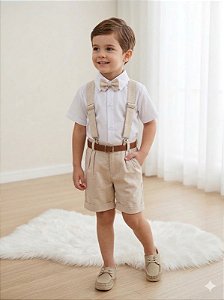 Conjunto Miss Cherry Social Linho Shorts Gustavo Modelo 2