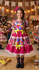 Vestido Junino Mimadine Luxo Amora