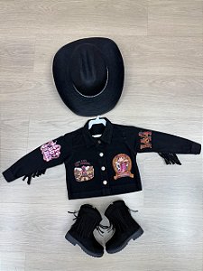 Jaqueta Blogueirinha Boiadeira Preto