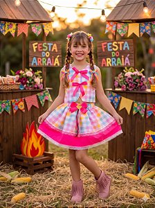 Conjunto Blogueirinha Junino Arraia da Alegria Colorido