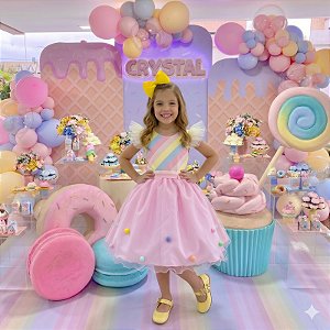 Vestido Mini Miss Temático Circo - Candy