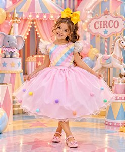 Vestido Mini Miss Temático Circo - Candy