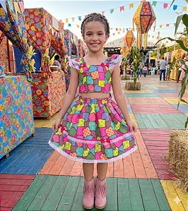 Conjunto Mini Miss Junino Magia do Sertão