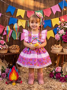 Romper/Vestido Princesa Belli Junino Quermesse Baby