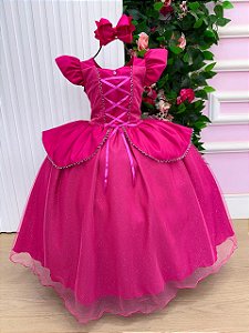 Fantasia/ Vestido Mini Miss Longo A Bela Adormecida - Aurora Pink